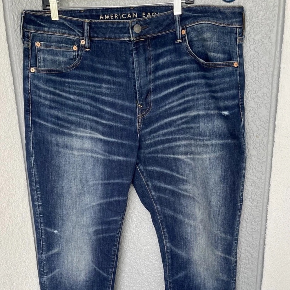 NWT-American Eagle Athletic Skinny Jeans Men’s 40x34 Blue Denim